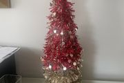Vintage Tinsel Christmas Tree Decoration