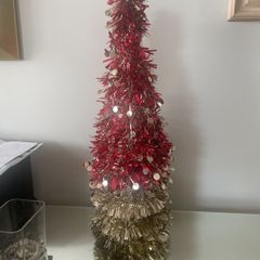 Vintage Tinsel Christmas Tree Decoration