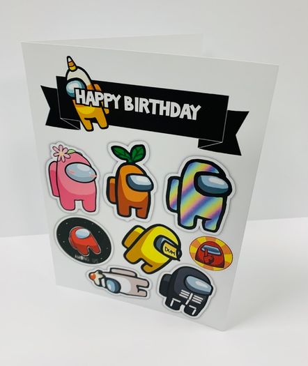 Among us birthday cards impostor birthday cards