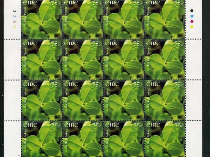 2007 Ireland St Patrick's Day Commemorative Stamp Sheetlet Plate 1A1A1A1A Mint Never Hinged (MNH)