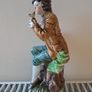 Vintage boy with bird figurine Capodimonte style Image 6