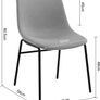 Dining Chair Set of 2pcs with Solid Iron Legs, Desk Chairs with Soft Seat Cushion, Suit for Living Room & Bedroom, Gray (FREE POSTAGE) Image 6