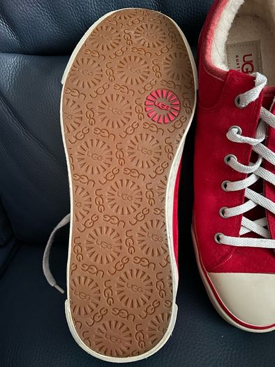 UGG sneakers red women's shoes size 39.5