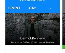 Dermot Kennedy Standing Ticket