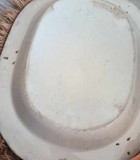Collection of Antique Victorian and Art Deco English Serving Platters Staffordshire