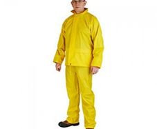 Yellow Waterproof Professional Work Rain Suit - Jacket + Over Trousers Large Size