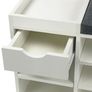 Shoe Storage Bench White  with Cushion & Drawer Image 2