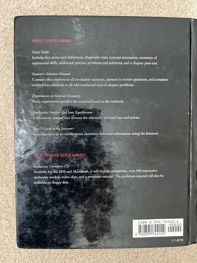 Chemistry textbook plus study guide.