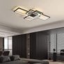 LED Ceiling Light, 45W Modern Dimmable Ceiling Lighting, Square Ceiling Lamp with Remote Control for Living Room Dining Room Bedroom, 2700-6500K Close to Ceiling Light Fixture (Black, 80CM) Image 5