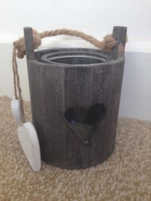 Wooden heart Lantern