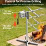 Electric Rotisserie Grill Kit, 8-Level Adjustable Height, 132lb Load Capacity, 38W Motor, Stainless Steel BBQ Spit for Outdoor Parties Image 5
