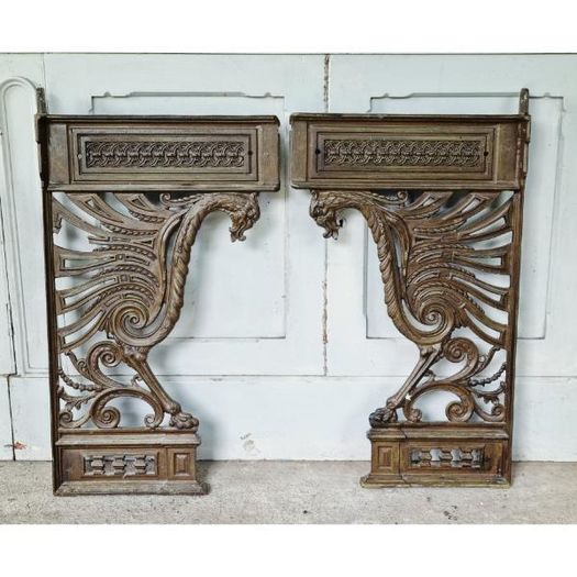 Victorian style Cast Iron Brackets Pair KAS1227
