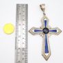 Ridiculously Large Enameled Silver Cross Pendant Image 7