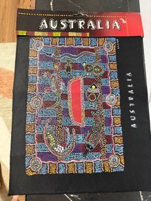 Australian Aboriginal Art Souvenir Tea Towel . Unused
