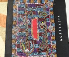 Australian Aboriginal Art Souvenir Tea Towel . Unused