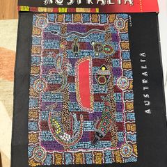 Australian Aboriginal Art Souvenir Tea Towel . Unused