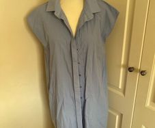 Paul Costello powder blue shirt dress size 14