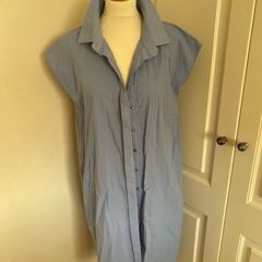 Paul Costello powder blue shirt dress size 14