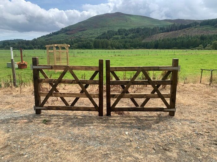 Double farm gates custom made