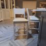 Grey wooden bar stools E50 each Image 3