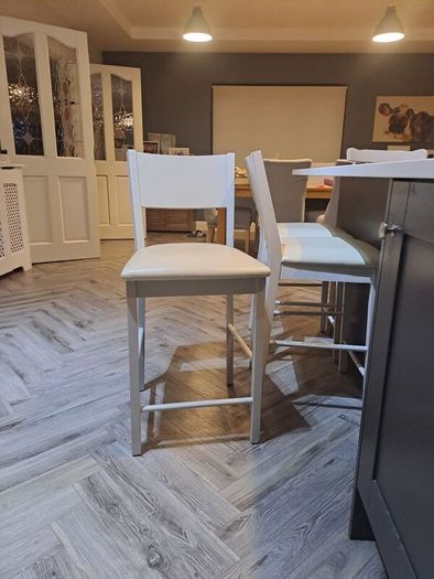 Grey wooden bar stools E50 each