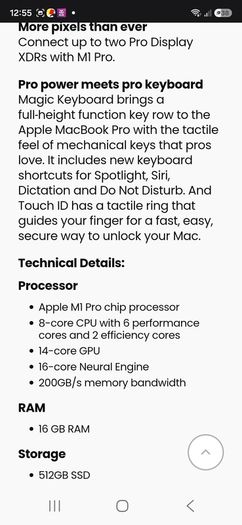 Apple MacBook Pro M1 Chip