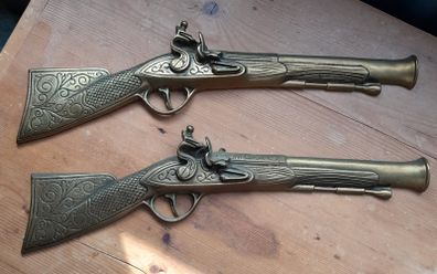 Pair of Solid Brass Muskets