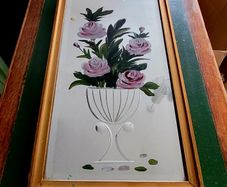 Antique engraved mirror