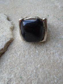 Chunky Ring, Costume jewellery, Size J, Navy ring,