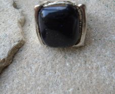 Chunky Ring, Costume jewellery, Size J, Navy ring,