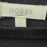 Hobbs London Black & White Patterned V-Neck Top Size L Image 2
