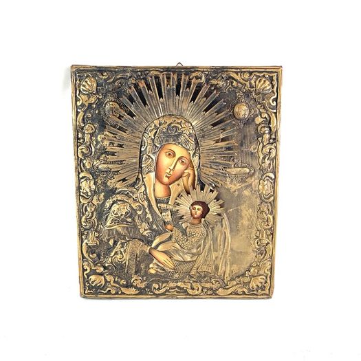 Vintage Virgin Mary of Kazan Icon