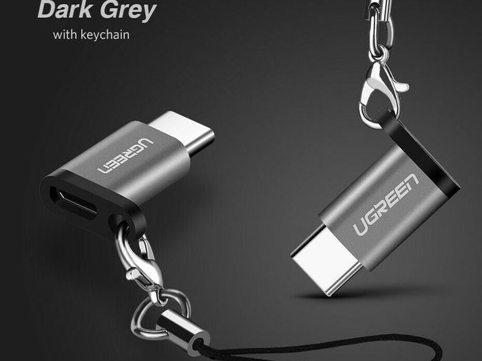 2 X Ugreen Aluminum Alloy OTG Micro USB (Female) to USB-C (Male) QC 3.0/2.0 Charger & Sync Convertor Adapter with Key Chain (Brand New/Warranty)