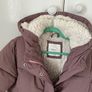 Next girls mauve puffer coat with teddy bear ears - excellent conditio Image 2