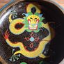 Chinese Cloisonne Low Bowl with Dragon Motif Image 2