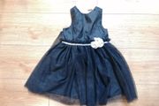 H&amp;M black dress 2-3y (98cm)