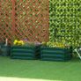 Set of Two 60 x 60cm Steel Planter Boxes - Green Image 3