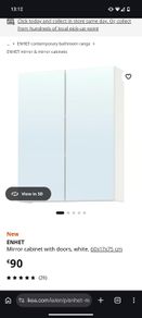 Mirrored bathroom cabinet