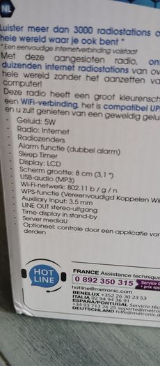 Internet Radio WiFi Dab with adapter Brand New Working perfectly