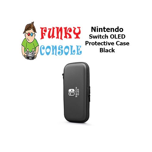 Nintendo Switch OLED Console EVA Hard Protective Case Zip Cover Carry Bag Pouch Black