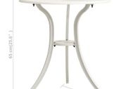 3 Piece Bistro Set Cast Aluminium White