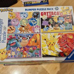 Set of 4 x 100 piece Pokemon Jigsaws in box