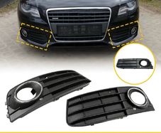 2 x Front Bumper Fog Light Lamp Cover Grill For Audi A4 SE B8 A4L 2009-2012 NEW