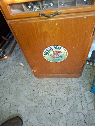 Beautiful Rare Old MEZ Progress Advertising Cabinet with Numbered Drawers 1 to 10 with Contents