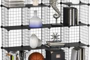 16 Cube Wire Storage Shelves, Multifunctional DIY Wire Fence Wardrobe Closet Cabinet Bookcase Bookshelf Perfect for Office/Livingroom/kitchen/Bathroom (FREE POSTAGE)