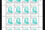 2014 Ireland Birth Centenary of Thomas Davis (Founder of the Young Ireland Movement) Commemorative Stamp Sheetlet Plate 1A1A1A1A Mint Never Hinged (MNH)