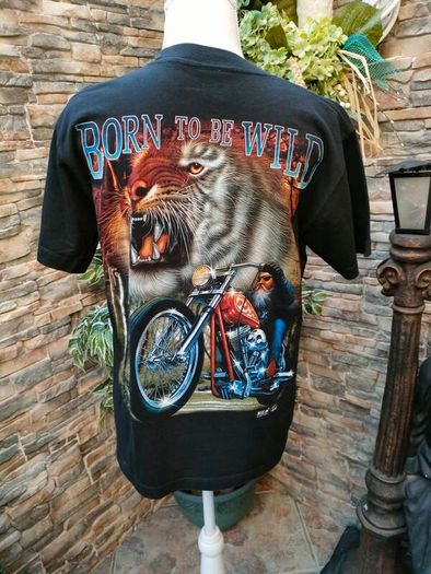 Born To Be Wild Biker T-shirt  Front and Back Print's  Size Medium