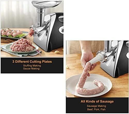 Electric Meat Grinder and Duty Household Sausage Maker Meats Mincer Food Grinding Mincing Machine 2800W Copper Motor