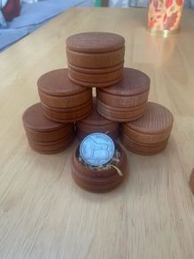 Beech Keepsake Box with Irish Half-Crown