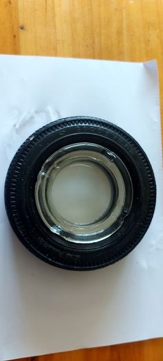 Goodyear tyre glass ashtray,,collectors item,,1960,70s,,hard to come by,,see pictures for condition ,sold as is ,little chip on the rim underneath,,wouldn't notice from top ,sold as seen